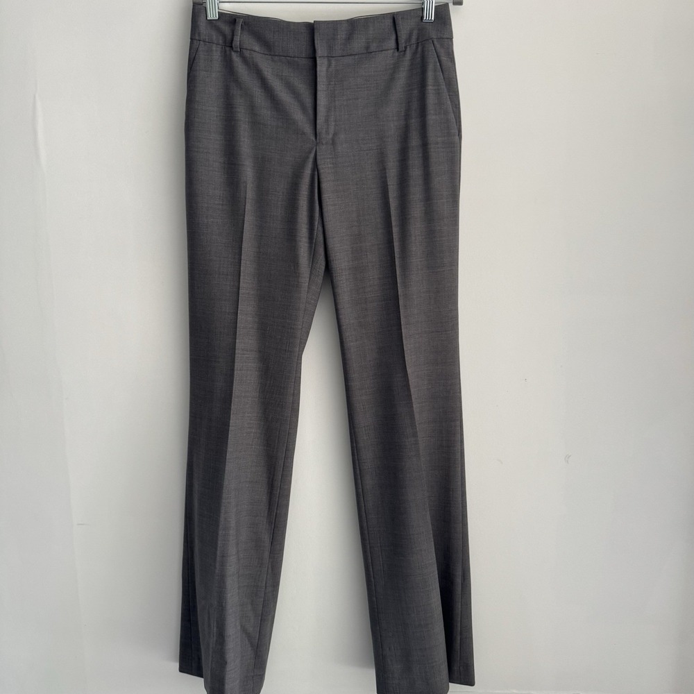 Banana Republic Martin Fit Gray Wool Blend Trousers Size 8 Long